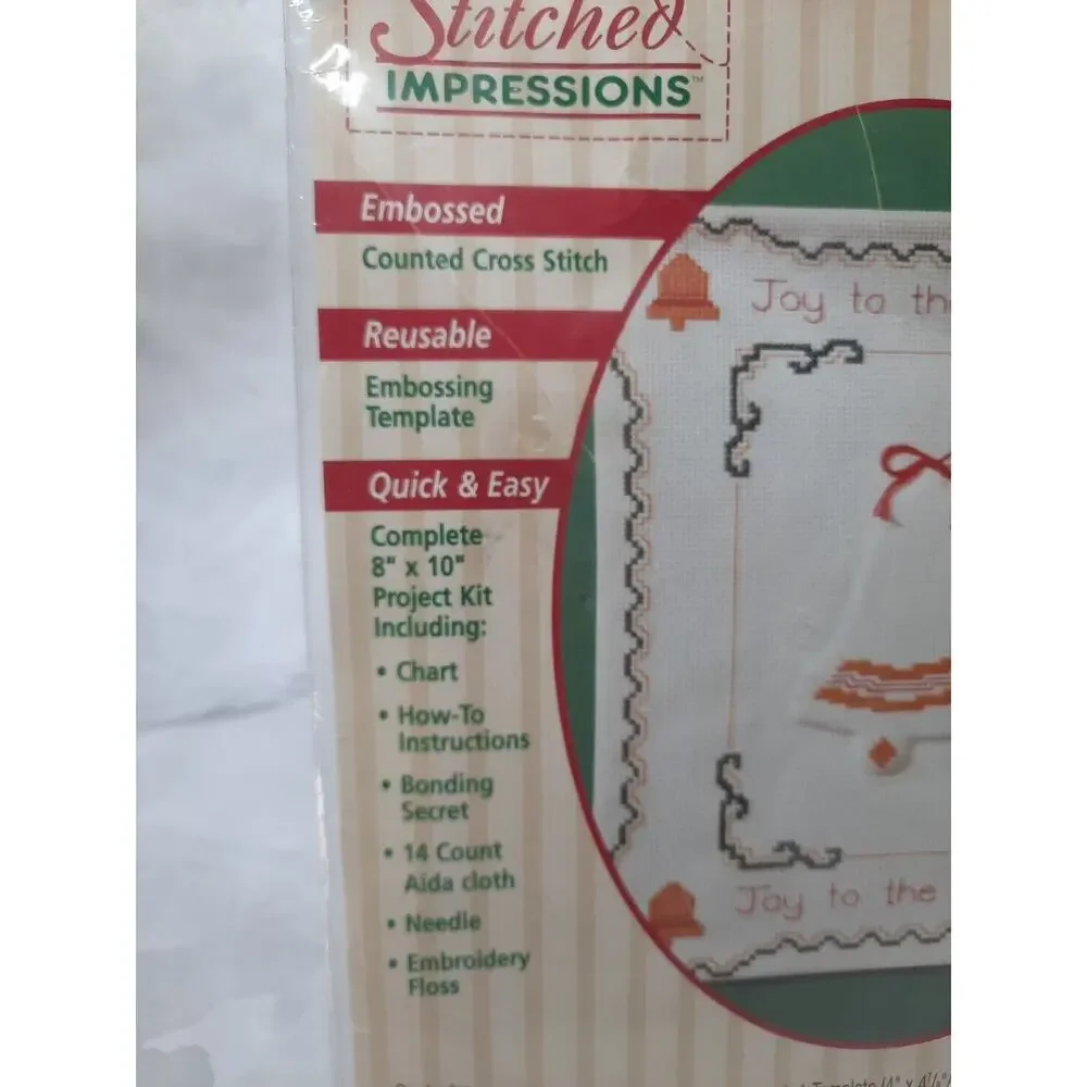 Vintage Plaid Stitched Impressions Counted Cross Stitch Kit 21865 Christmas Bell